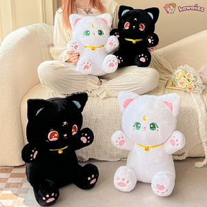 Sailor Moon Fluffy Black White Cat Plushies-Kawaii Dream