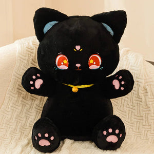 Sailor Moon Fluffy Black White Cat Plushies-Kawaii Dream