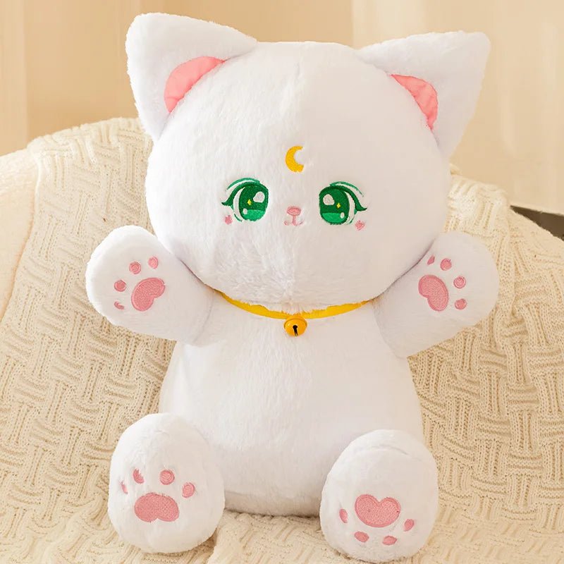 Sailor Moon Fluffy Black White Cat Plushies-Kawaii Dream