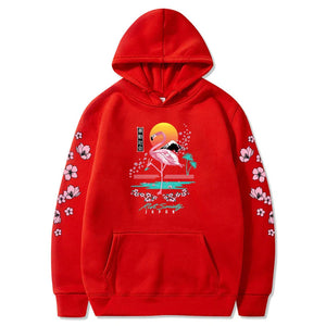 Sakura Flamingo Sunset Unisex Hoodie-Kawaii Dream