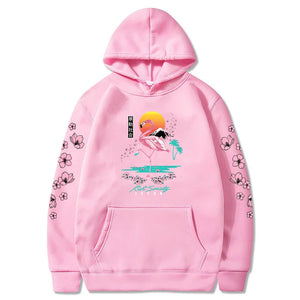 Sakura Flamingo Sunset Unisex Hoodie-Kawaii Dream