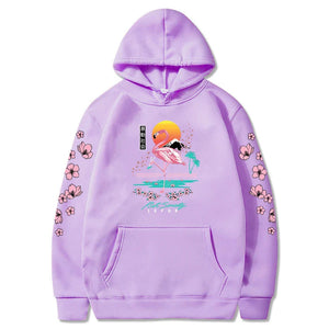 Sakura Flamingo Sunset Unisex Hoodie-Kawaii Dream