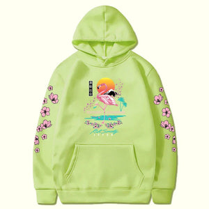 Sakura Flamingo Sunset Unisex Hoodie-Kawaii Dream