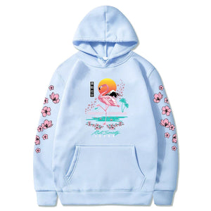 Sakura Flamingo Sunset Unisex Hoodie-Kawaii Dream