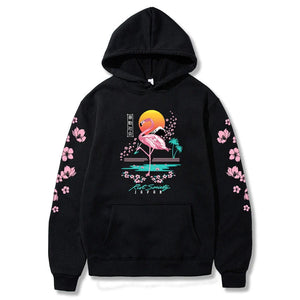 Sakura Flamingo Sunset Unisex Hoodie-Kawaii Dream