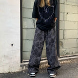 Floral Corduroy Cargo Pants High Waist