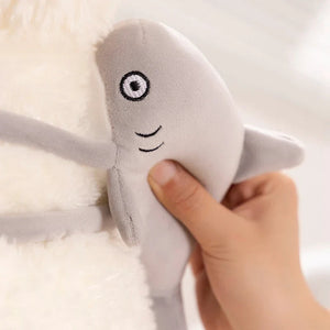 Schnauzer Dog With Shark Bag Plush-Kawaii Dream