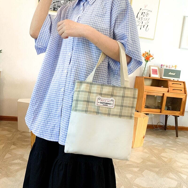 Set of 5 Kawaii Plaid Backpack Bag Collection-Kawaii Dream