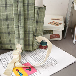 Set of 5 Kawaii Plaid Backpack Bag Collection-Kawaii Dream