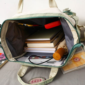 Set of 5 Kawaii Plaid Backpack Bag Collection-Kawaii Dream