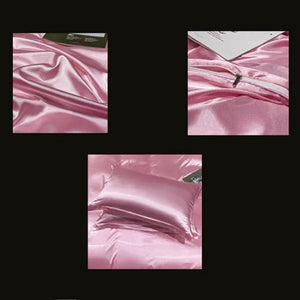 Shades of Pink Mulberry Silk Bedding Set-Kawaii Dream