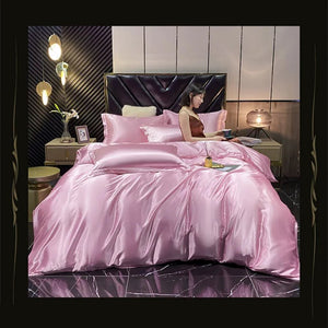 Shades of Pink Mulberry Silk Bedding Set-Kawaii Dream
