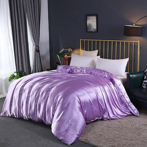 Shades of Purple Mulberry Silk Bedding Set-Kawaii Dream