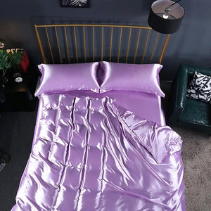 Shades of Purple Mulberry Silk Bedding Set-Kawaii Dream