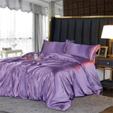 Shades of Purple Mulberry Silk Bedding Set-Kawaii Dream