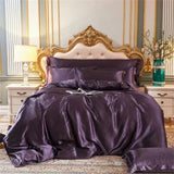Shades of Purple Mulberry Silk Bedding Set-Kawaii Dream