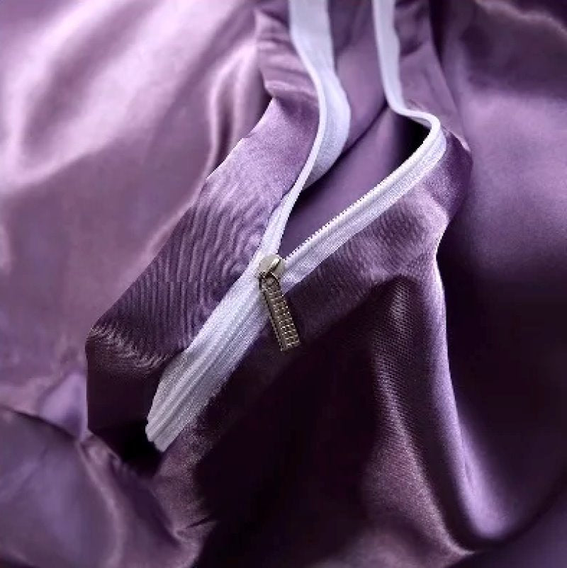 Shades of Purple Mulberry Silk Bedding Set-Kawaii Dream