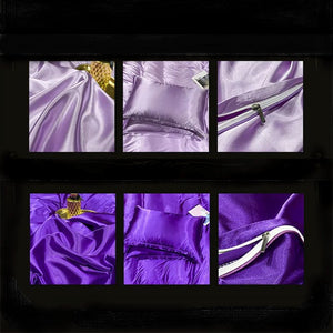 Shades of Purple Mulberry Silk Bedding Set-Kawaii Dream