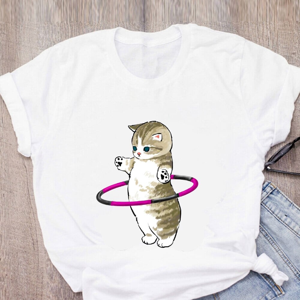 Shark Cat and Buddies Tee-Kawaii Dream