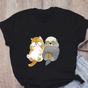 Shark Cat and Buddies Tee-Kawaii Dream