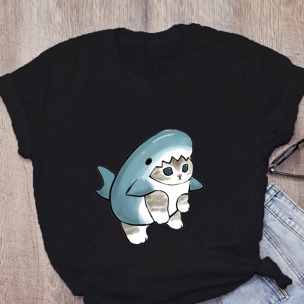 Shark Cat and Buddies Tee-Kawaii Dream