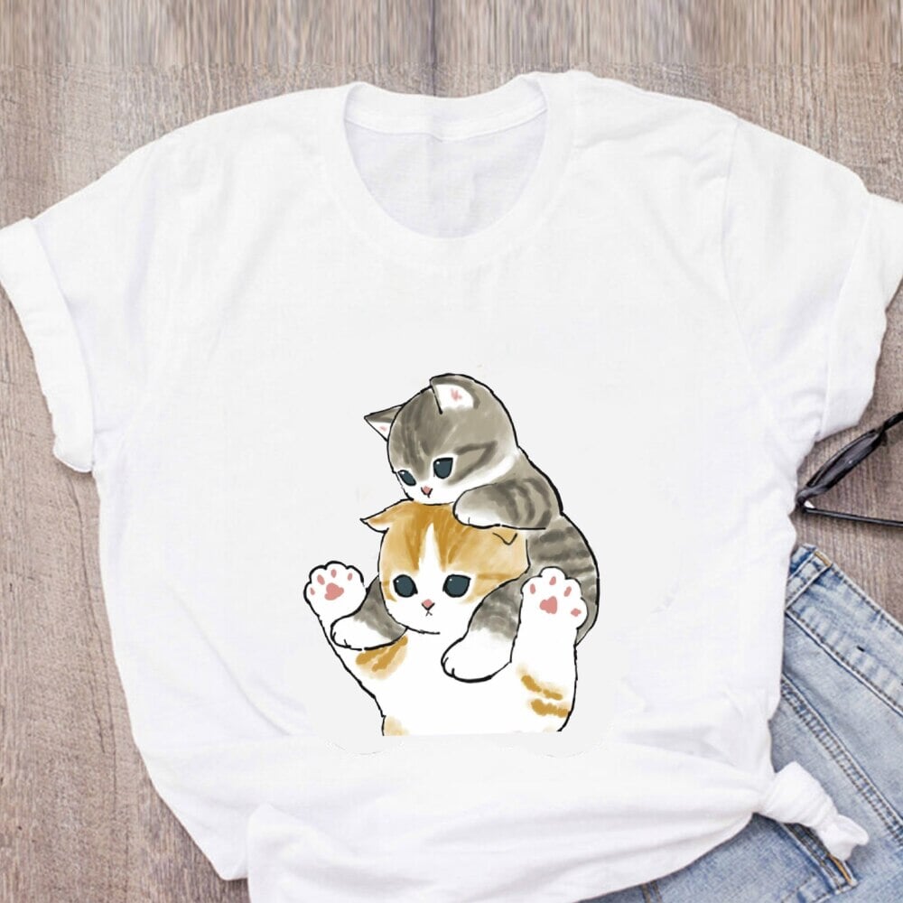 Shark Cat and Buddies Tee-Kawaii Dream