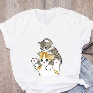 Shark Cat and Buddies Tee-Kawaii Dream