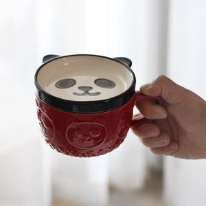 Shiba and Panda Mug with Coaster-Kawaii Dream
