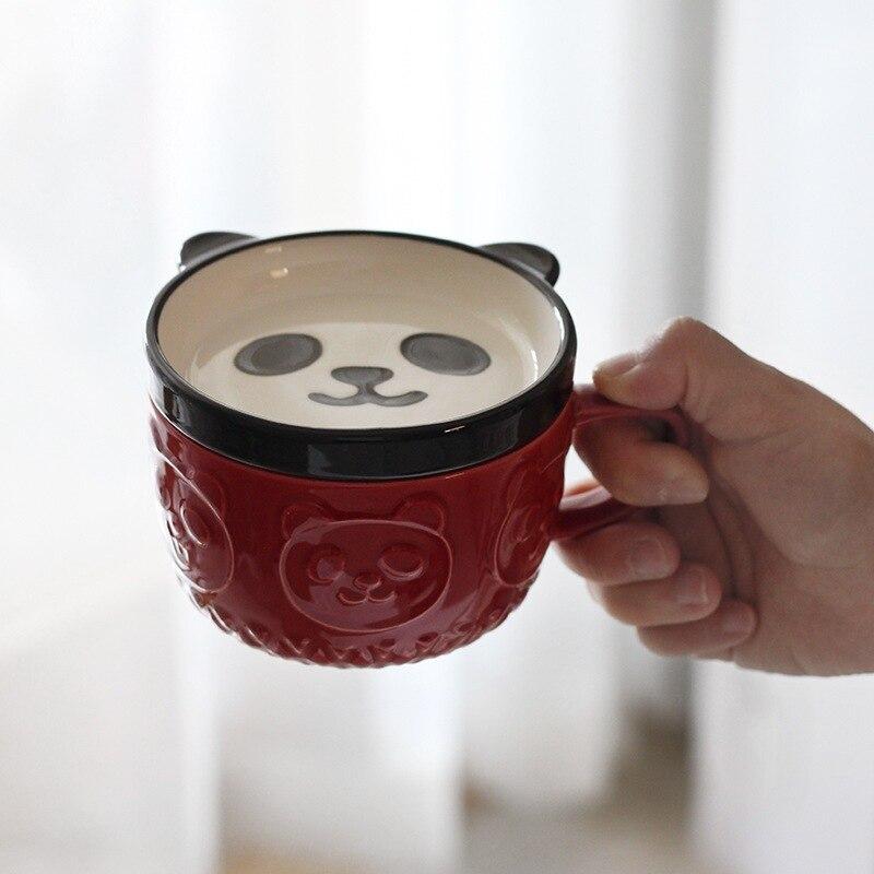 Shiba and Panda Mug with Coaster-Kawaii Dream