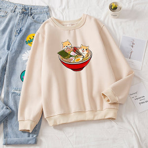Shibas Bathing in Ramen Sweatshirt-Kawaii Dream