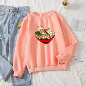 Shibas Bathing in Ramen Sweatshirt-Kawaii Dream