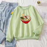 Shibas Bathing in Ramen Sweatshirt-Kawaii Dream