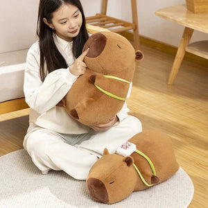 Sleepy Capybara with Mahjong Backpack Plushie-Kawaii Dream