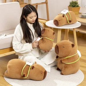 Sleepy Capybara with Mahjong Backpack Plushie-Kawaii Dream