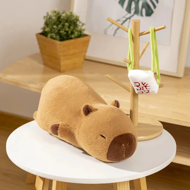Sleepy Capybara with Mahjong Backpack Plushie-Kawaii Dream