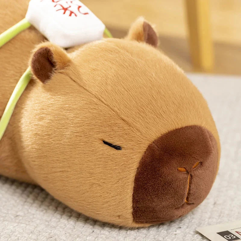 Sleepy Capybara with Mahjong Backpack Plushie-Kawaii Dream
