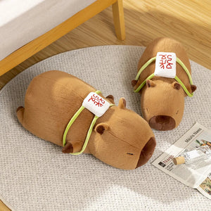 Sleepy Capybara with Mahjong Backpack Plushie-Kawaii Dream