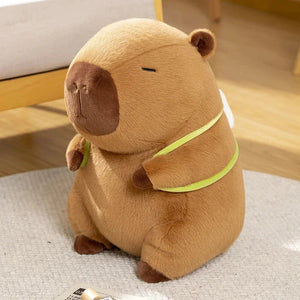 Sleepy Capybara with Mahjong Backpack Plushie-Kawaii Dream