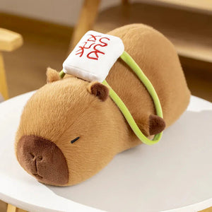 Sleepy Capybara with Mahjong Backpack Plushie-Kawaii Dream