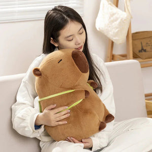 Sleepy Capybara with Mahjong Backpack Plushie-Kawaii Dream