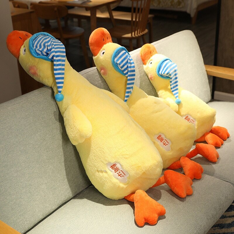 Sleepy Fluffy Duck Plushie-Kawaii Dream