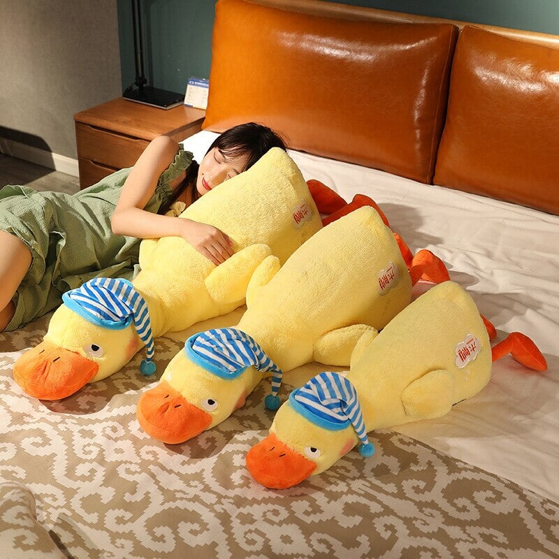 Sleepy Fluffy Duck Plushie-Kawaii Dream