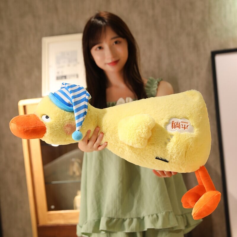 Sleepy Fluffy Duck Plushie-Kawaii Dream