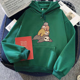 Sleepy Sloth Family Unisex Hoodie-Kawaii Dream