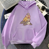 Sleepy Sloth Family Unisex Hoodie-Kawaii Dream