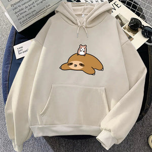 Sloth & Hamster Besties Unisex Hoodie-Kawaii Dream