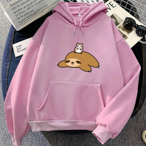 Sloth & Hamster Besties Unisex Hoodie-Kawaii Dream