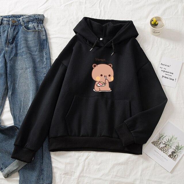 Snacking Teddy Bear Hoodies-Kawaii Dream