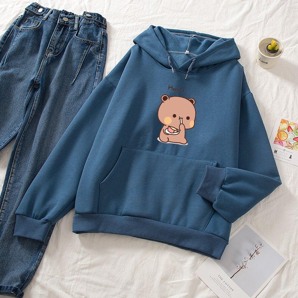 Snacking Teddy Bear Hoodies-Kawaii Dream