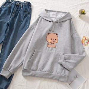 Snacking Teddy Bear Hoodies-Kawaii Dream